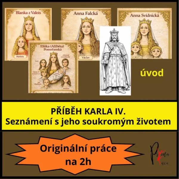 KAREL IV. - Příběh o jeho životě - originální hodiny - lapbook