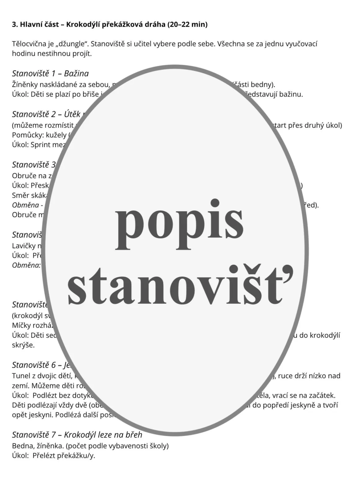 Tělesná výchova - KROKODÝLÍ TĚLOCVIK - vhodné před návštěvou ZOO – náhled 4