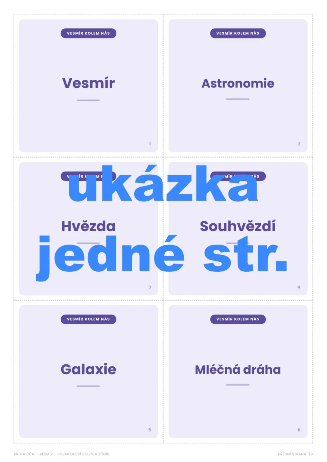 Vesmír – kompletní materiál na celý tematický celek – náhled 5