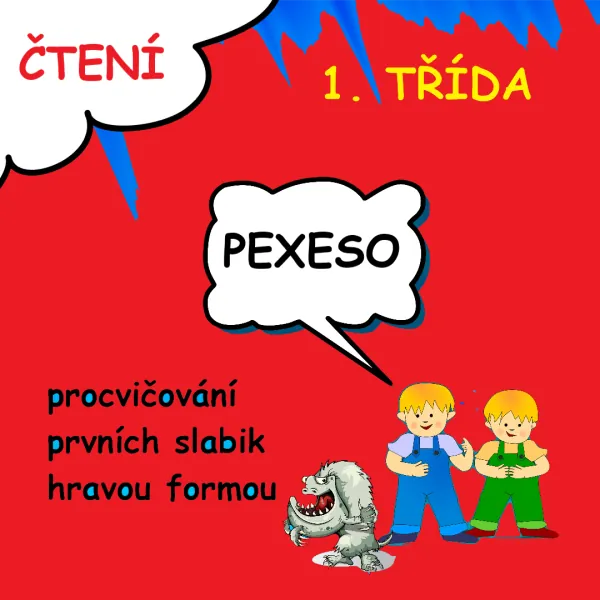 PEXESO - poznávání a čtení prvních slabik