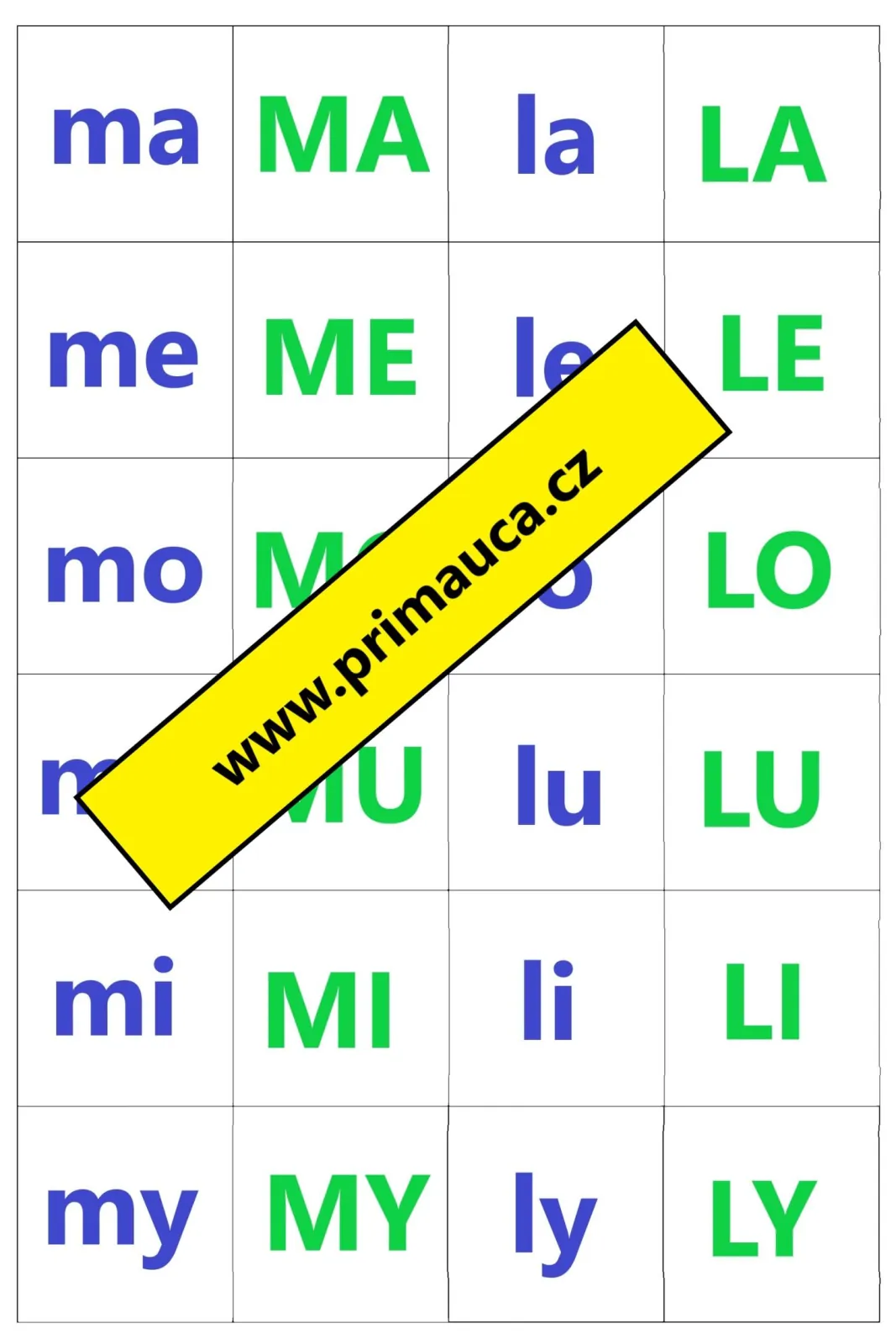 PEXESO - poznávání a čtení prvních slabik – náhled 2