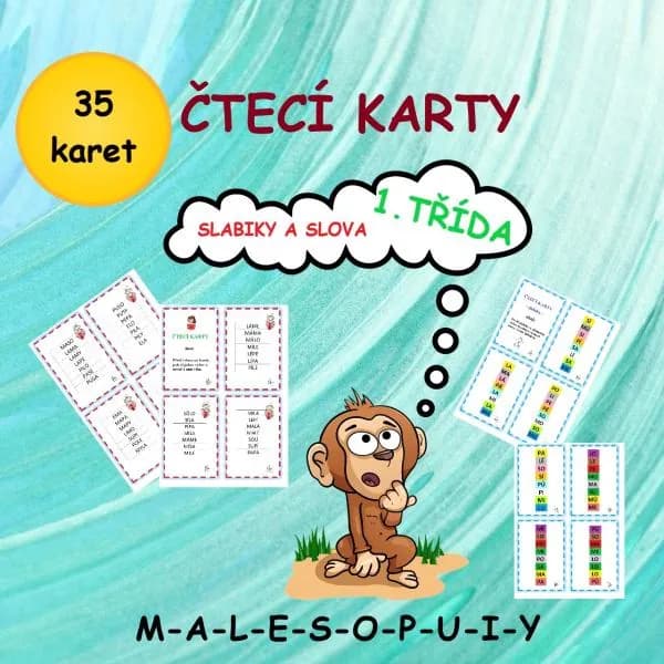 ČTECÍ KARTY PRVNÍCH SLABIK A SLOV