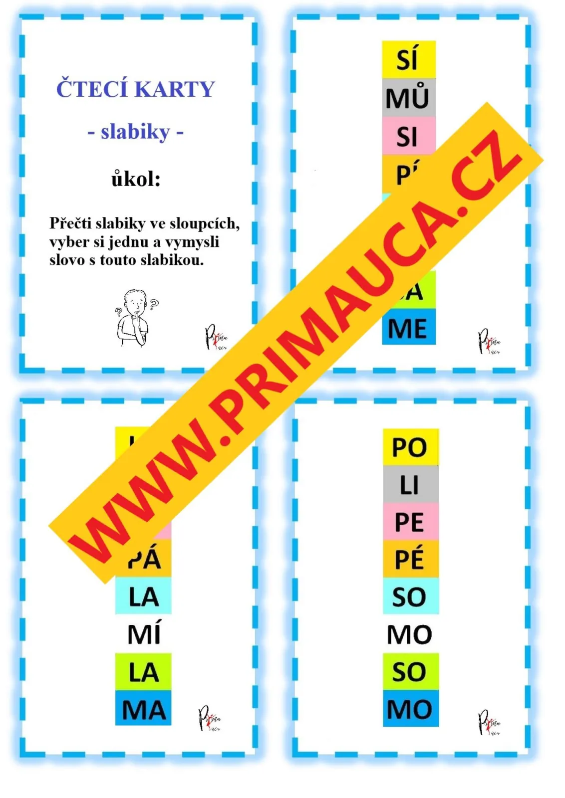 ČTECÍ KARTY PRVNÍCH SLABIK A SLOV – náhled 3