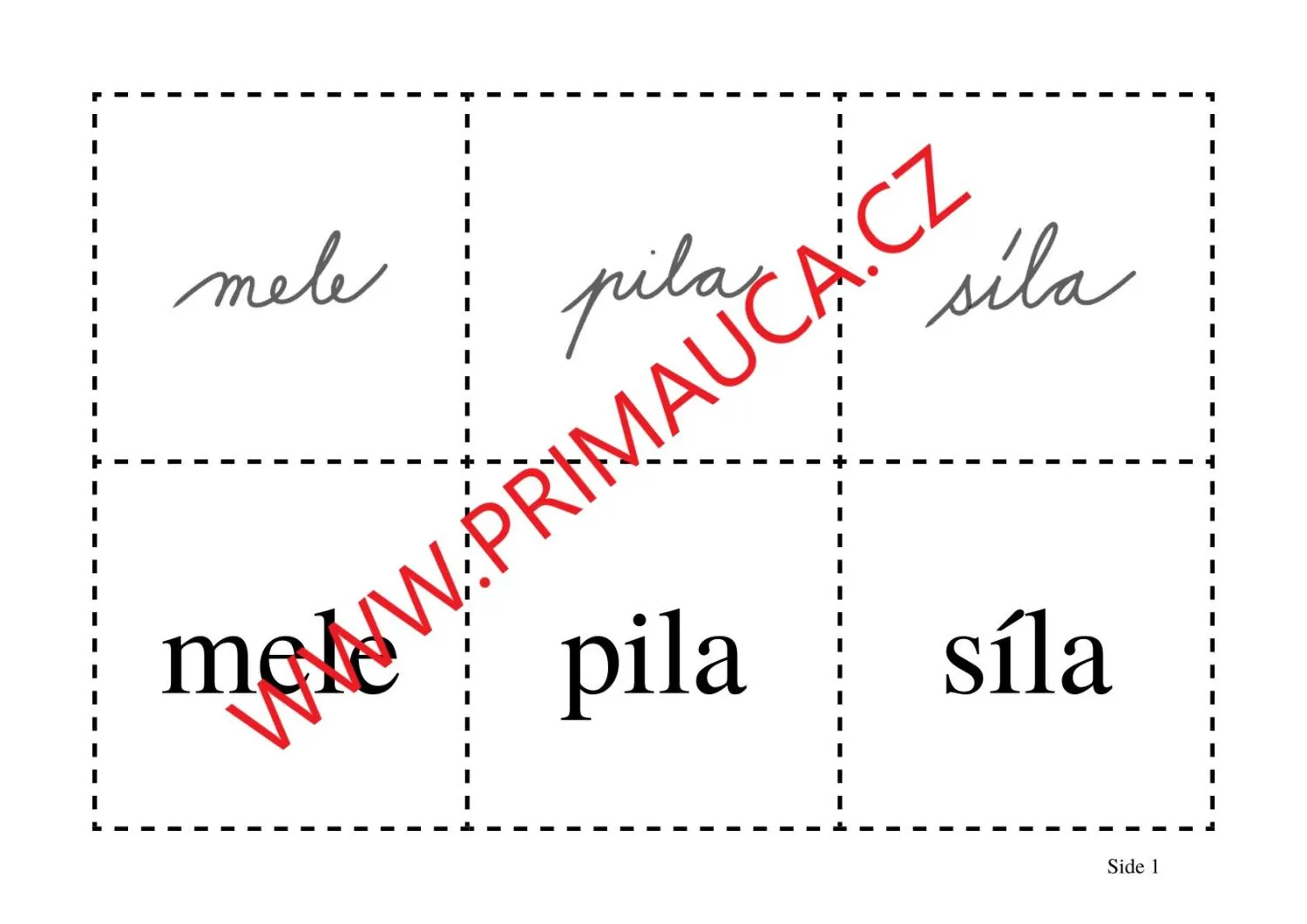 Výhodný balíček pexes a karet psaného písma z písmenek M-A-L-E-S-O-P-U-I-Y – náhled 4