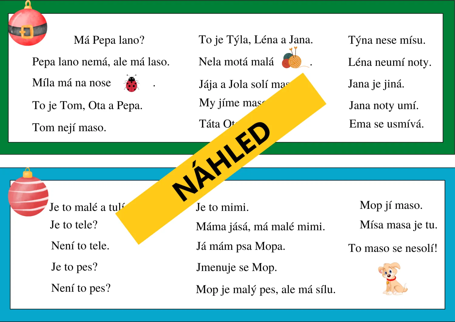 SPOUSTA VÁNOČNÍCH ÚKOLŮ ZE ČTENÍ A PSANÍ PRO VYUŽITÍ NA CELÝ TÝDEN – náhled 4