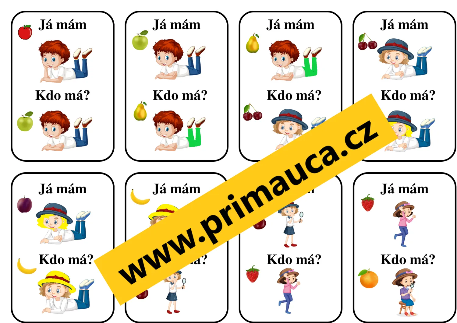 Rozvoj slovní zásoby, popis postavy formou hry JÁ MÁM, KDO MÁ. – náhled 4