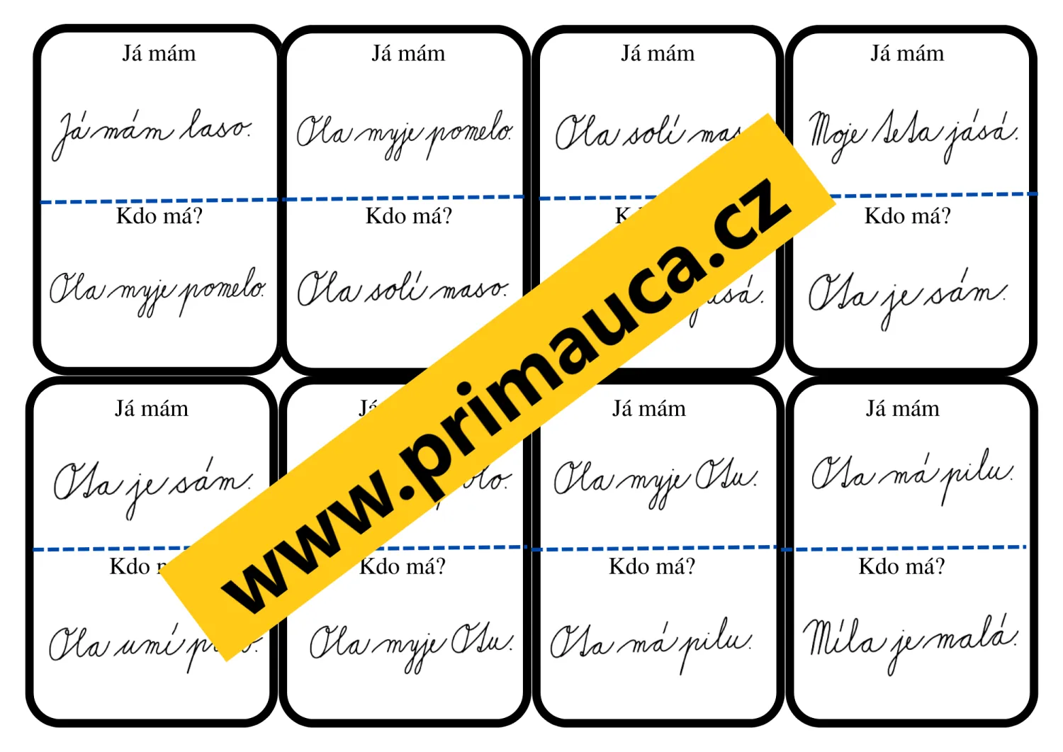 ČTEME A PÍŠEME PRVNÍ VĚTY - KARTY + HRY - 1. TŘÍDA LEDEN - ÚNOR – náhled 4