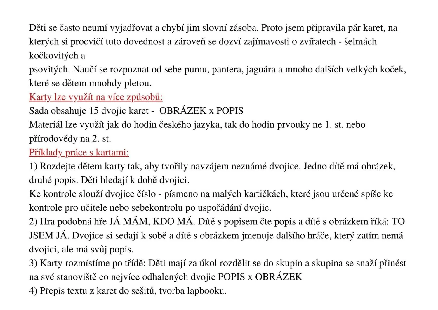 UČÍME SE POZNÁVAT  NEJZNÁMĚJŠÍ ŠELMY  KOČKOVITÉ A PSOVITÉ – náhled 2