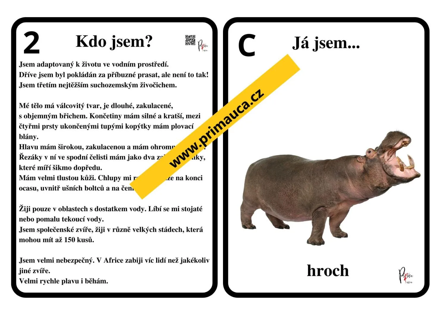 UČÍME SE POZNÁVAT  ZVÍŘATA AFRIKY - Hra na zvířecí detektivy! – náhled 3