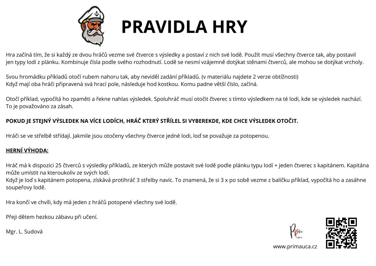 LODĚ - zábavná hra k procvičování sčítání a odčítání do 20 (2 verze) + pexeso – náhled 6