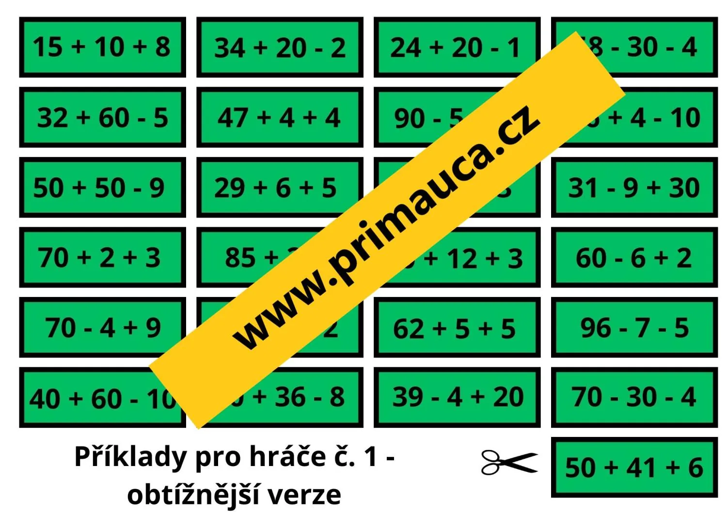 LODĚ - zábavná hra k procvičování sčítání a odčítání do 100 (2 verze) + pexeso – náhled 4