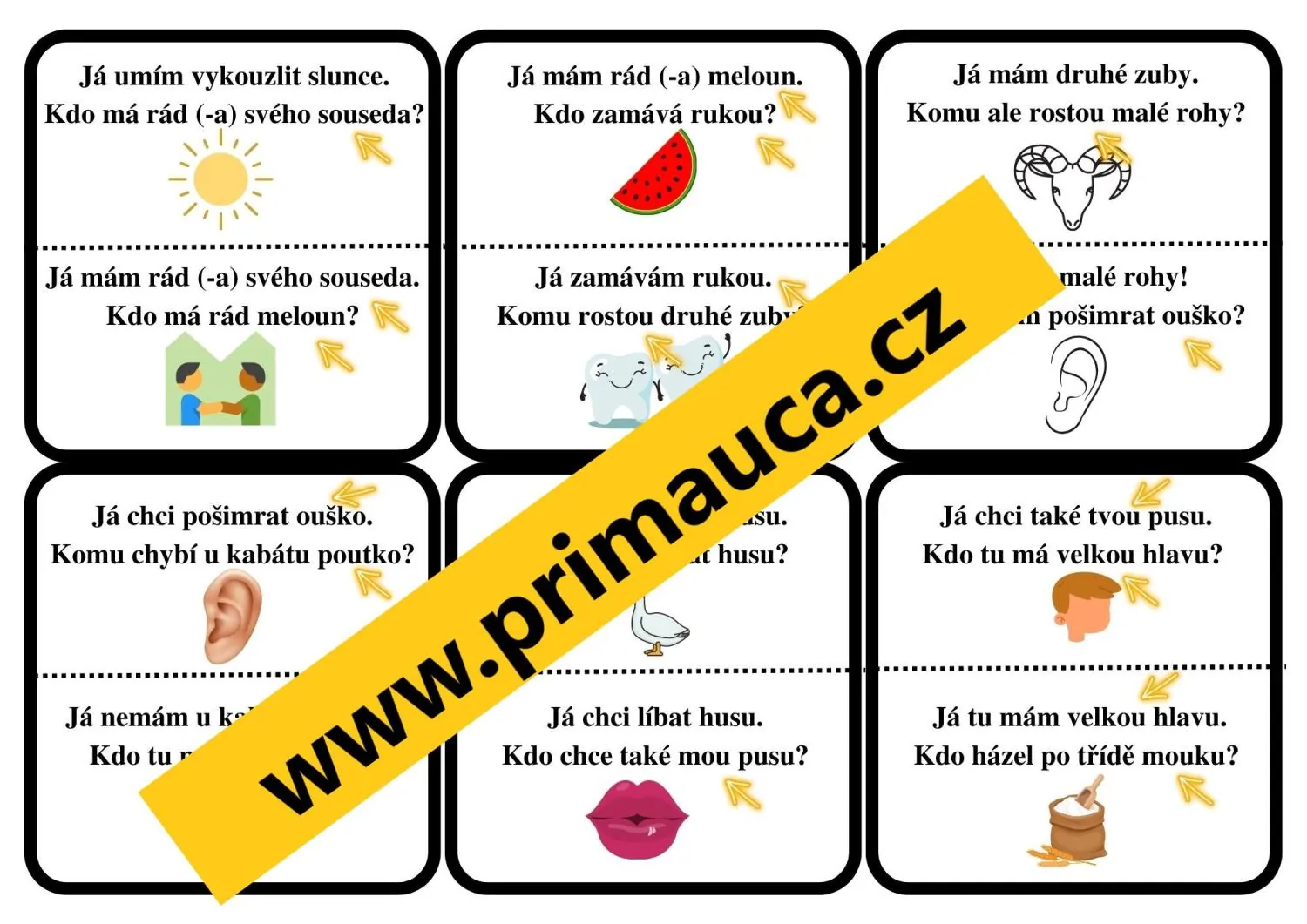Procvičujeme čtení dvojhlásek  au - ou - eu - 1. třída, Já mám, kdo má + pexeso – náhled 3