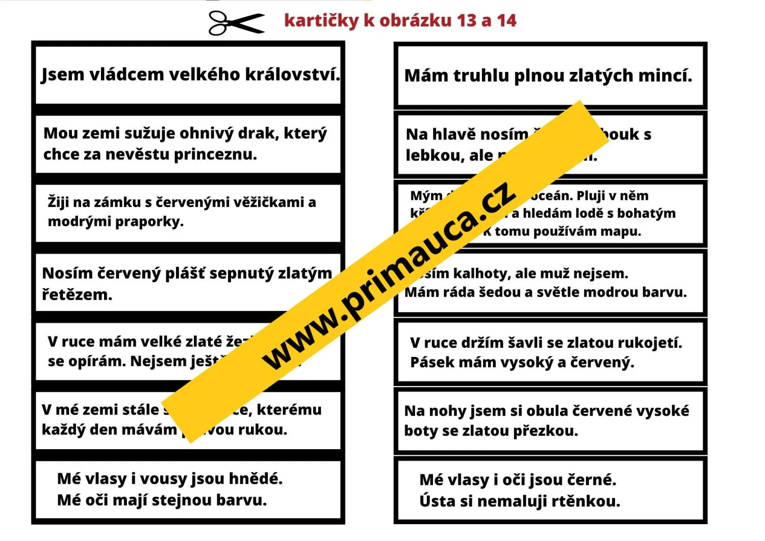 Nácvik čtení s porozuměním a popisování pohádkových postav - skupinové činnosti – náhled 7