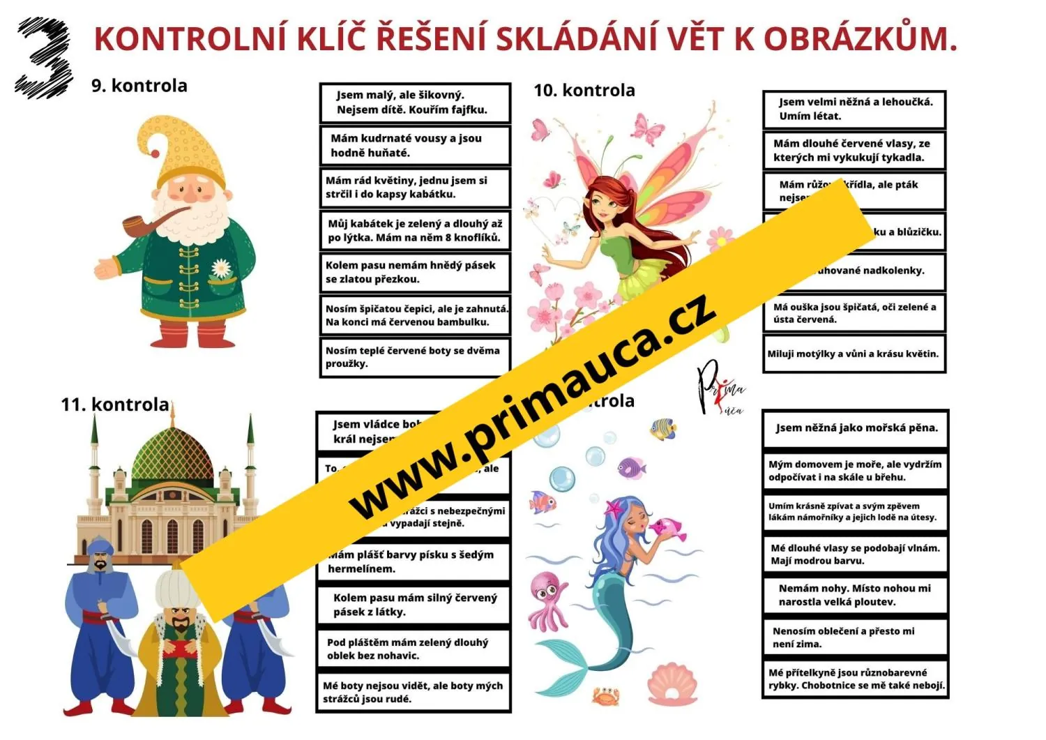 Nácvik čtení s porozuměním a popisování pohádkových postav - skupinové činnosti – náhled 8