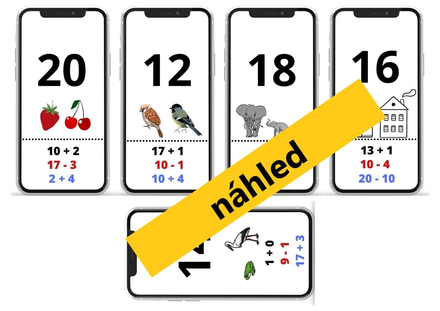 TELEFONNÍ HRA - MATEMATIKA + sportovní pexeso – náhled 3