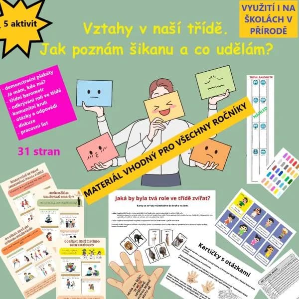 Vztahy v naší třídě. Jak poznám šikanu a co udělám? 5 aktivit mimo lavice. – ukázka 1