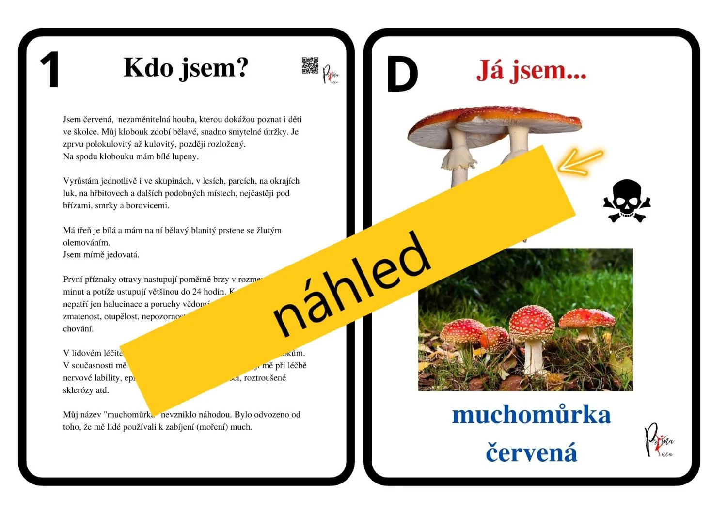 UČÍME SE POZNÁVAT  NAŠE NEJZNÁMĚJŠÍ HOUBY -  aktivity mimo lavice – náhled 4