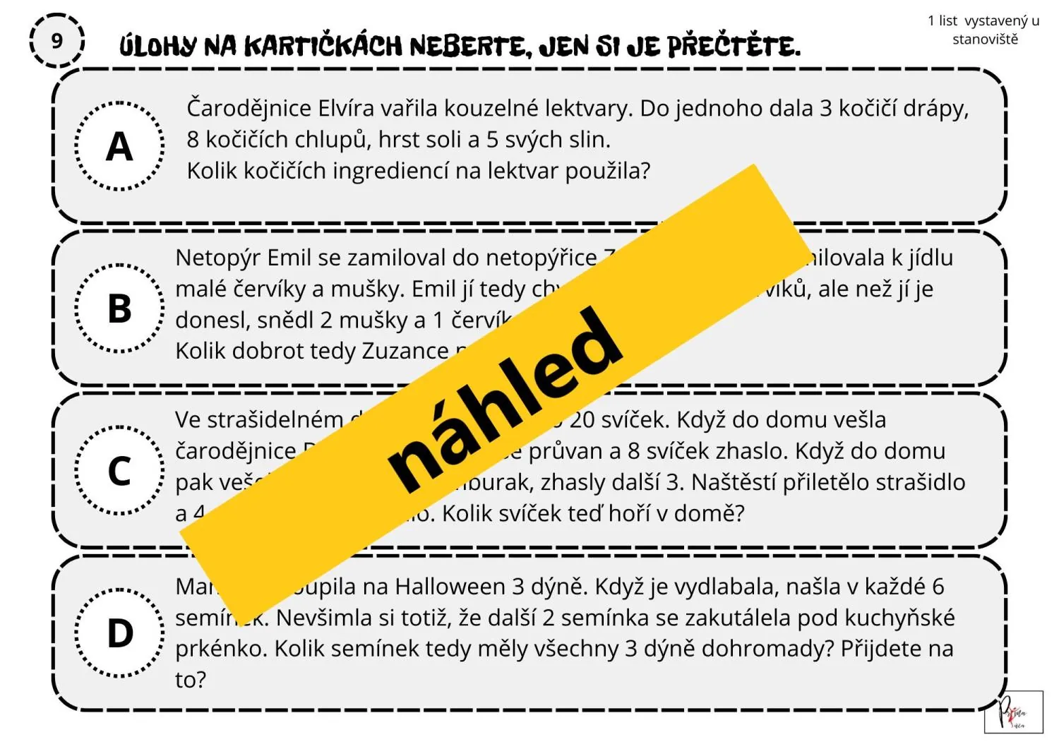 PROJEKTOVÝ DEN - na téma HALLOWEEN - spousta her a aktivit – náhled 11