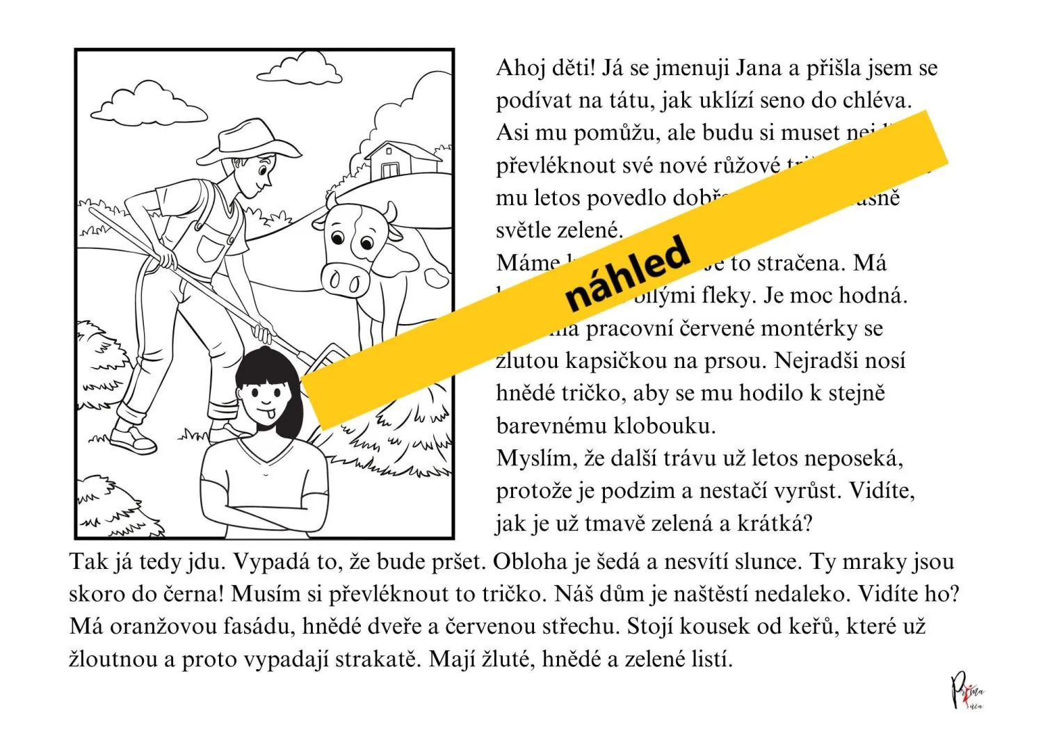 PODZIMNÍ ČTENÍ S POROZUMĚNÍM S OMALOVÁNKY - Přečti si pozorně a vybarvuj! – náhled 4