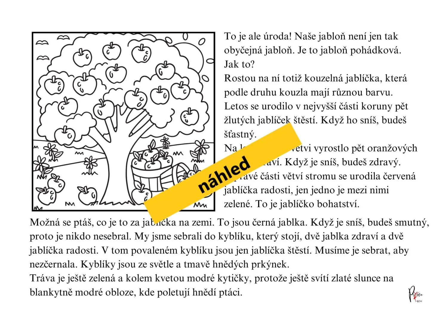 PODZIMNÍ ČTENÍ S POROZUMĚNÍM S OMALOVÁNKY - Přečti si pozorně a vybarvuj! – náhled 5