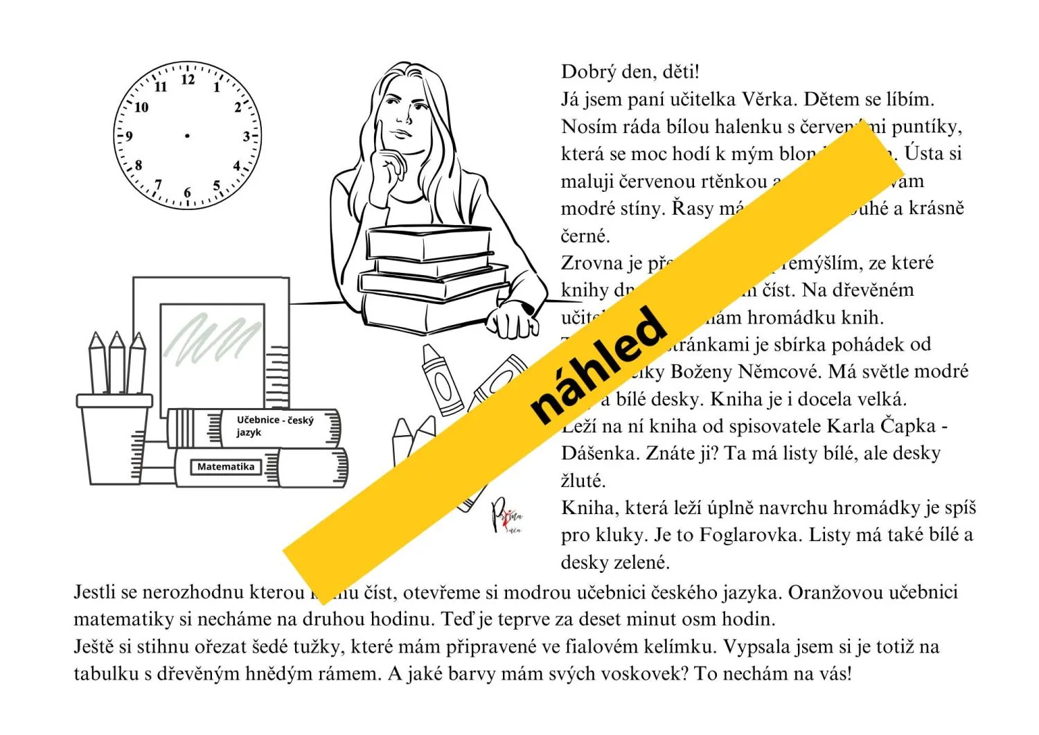 ŠKOLNÍ ČTENÍ S POROZUMĚNÍM S OMALOVÁNKY - Přečti si pozorně a vybarvuj! – náhled 3