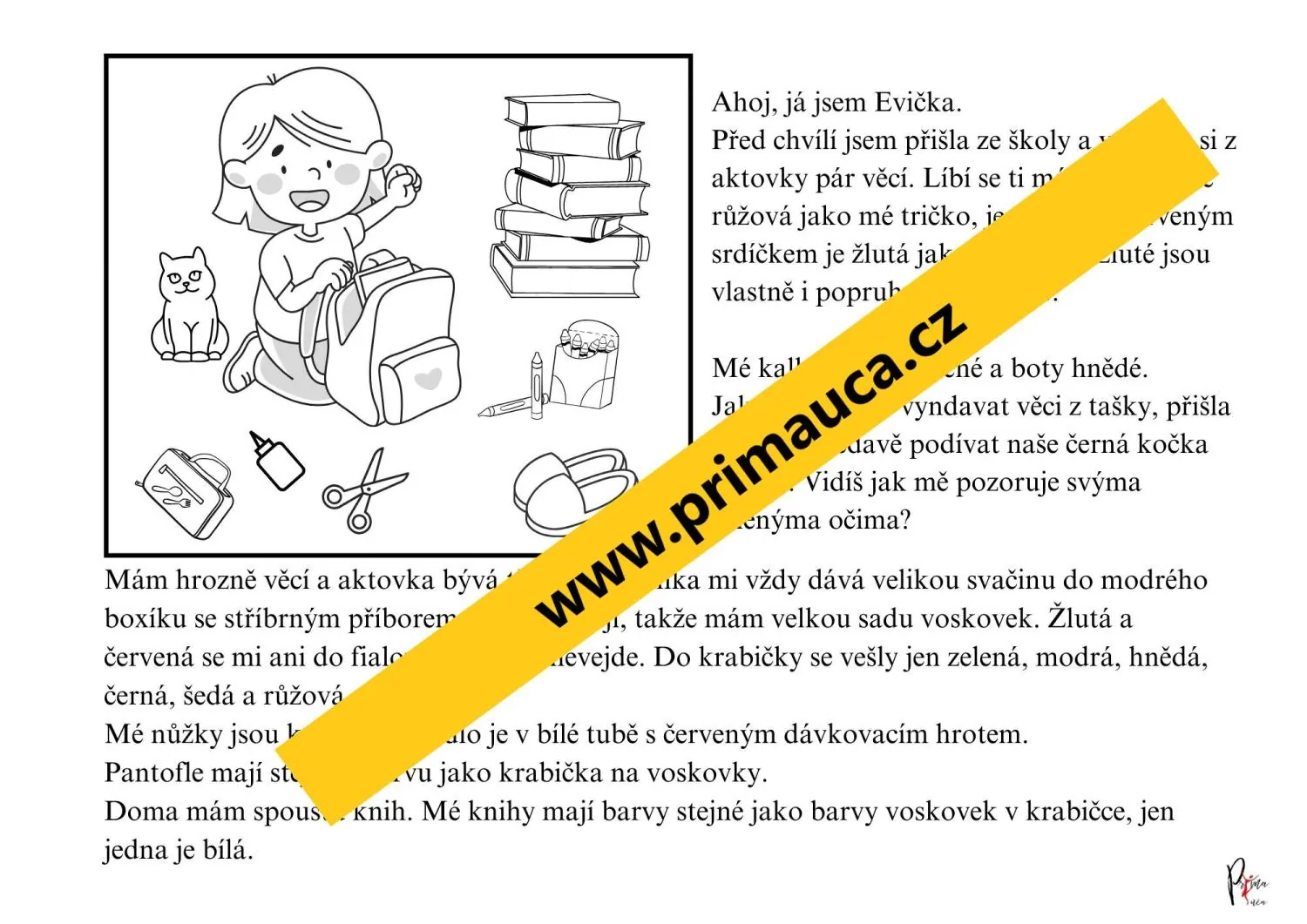 ŠKOLNÍ ČTENÍ S POROZUMĚNÍM S OMALOVÁNKY - Přečti si pozorně a vybarvuj! – náhled 4