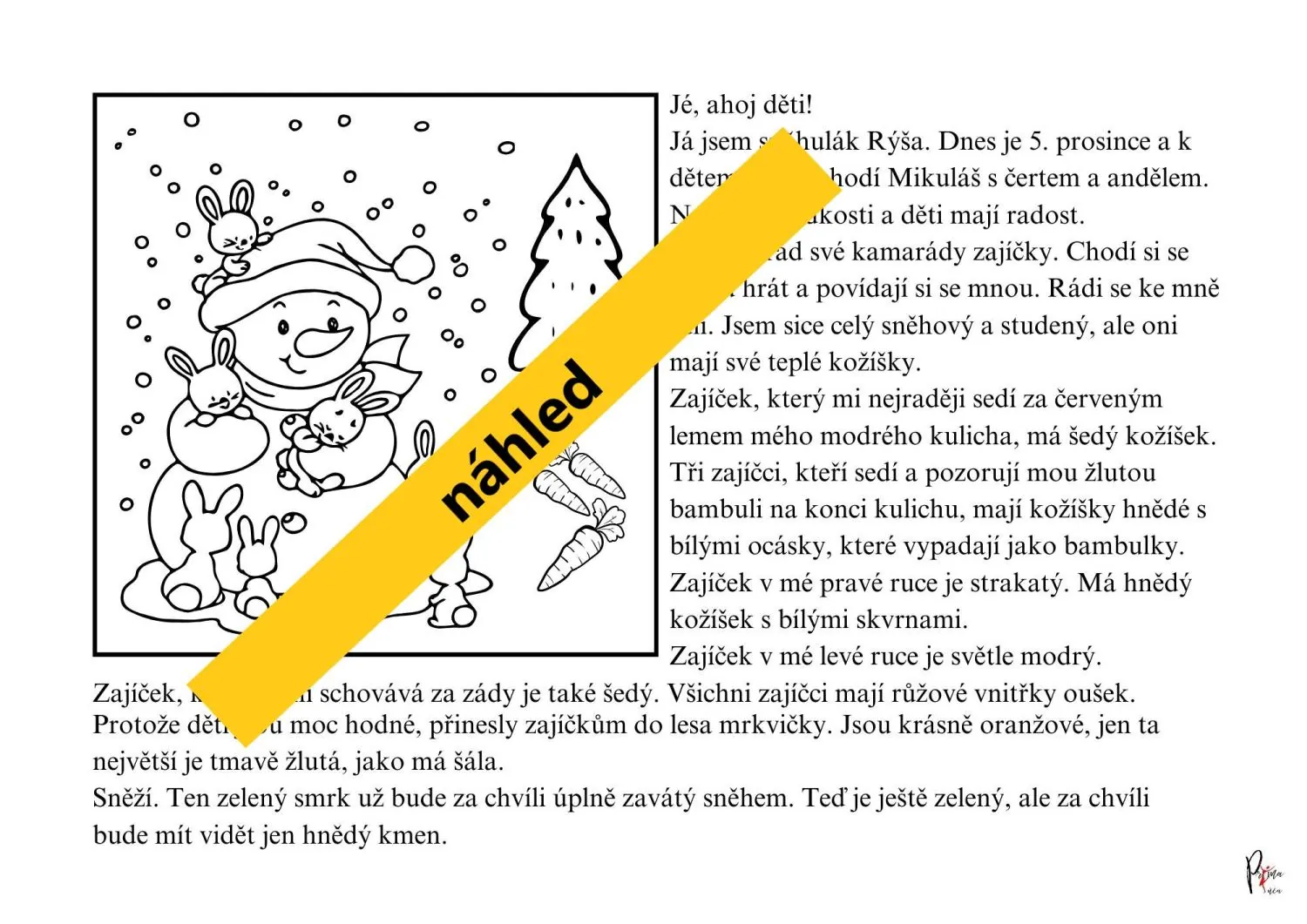 MIKULÁŠ - ČTENÍ S POROZUMĚNÍM S OMALOVÁNKY - Přečti si pozorně a vybarvuj! – náhled 6