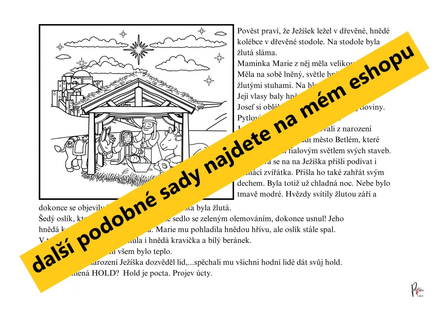VÁNOCE - ČTENÍ S POROZUMĚNÍM S OMALOVÁNKY - Přečti si pozorně a vybarvuj! – náhled 5