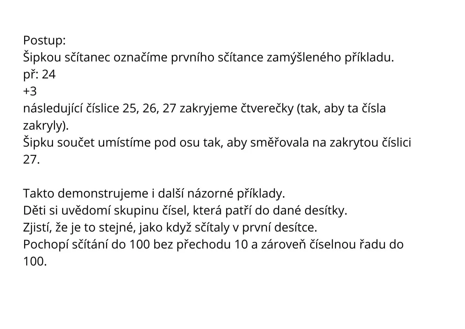 PŘÍPRAVA HODINY - vysvětlení číselné řady 0 - 100, hry s čísly – náhled 5