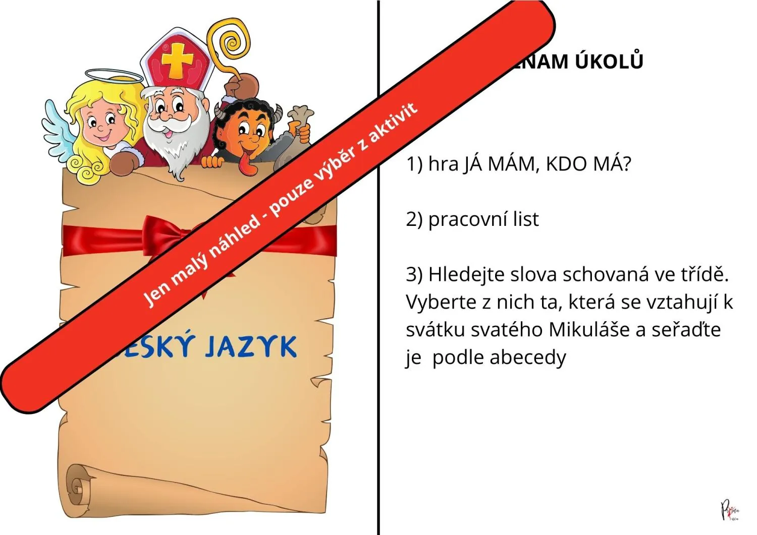PROJEKTOVÝ DEN - MIKULÁŠ - 4 PŘEDMĚTY - KOMPLETNÍ PŘÍPRAVA A SKVĚLÝ DEN BEZ NUDY – náhled 9