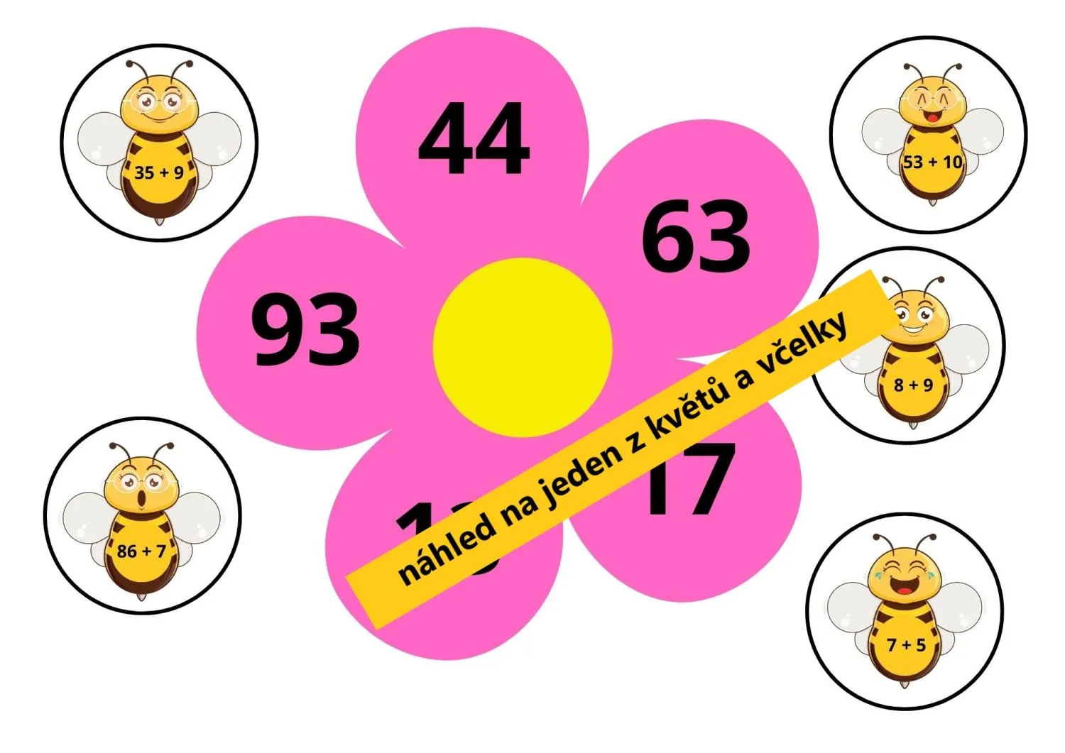 KAM SI SEDNE VČELIČKA? Jarní pohybovka s počítáním do 100. – náhled 2