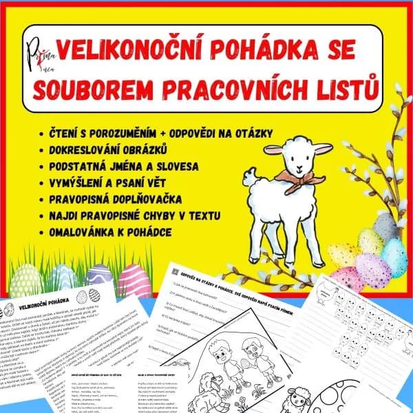 VELIKONOCE - VELIKONOČNÍ POHÁDKA SE SOUBOREM PRACOVNÍCH LISTŮ