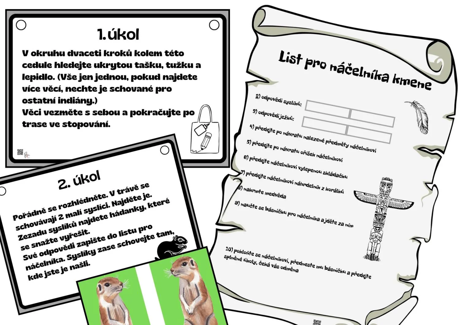 ŠIPKOVANÁ - INDIÁNSKÁ - TERÉNNÍ HRA NA ŠKOLU V PŘÍRODĚ – náhled 2