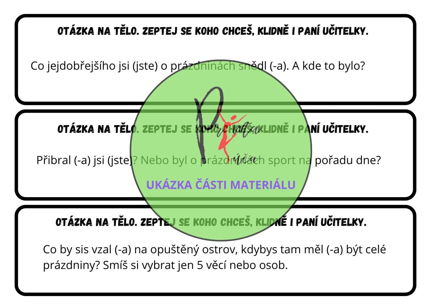 VYPRÁVÍME SI O PRÁZDNINÁCH - komunitní kruh, legrace, pantomima – náhled 5
