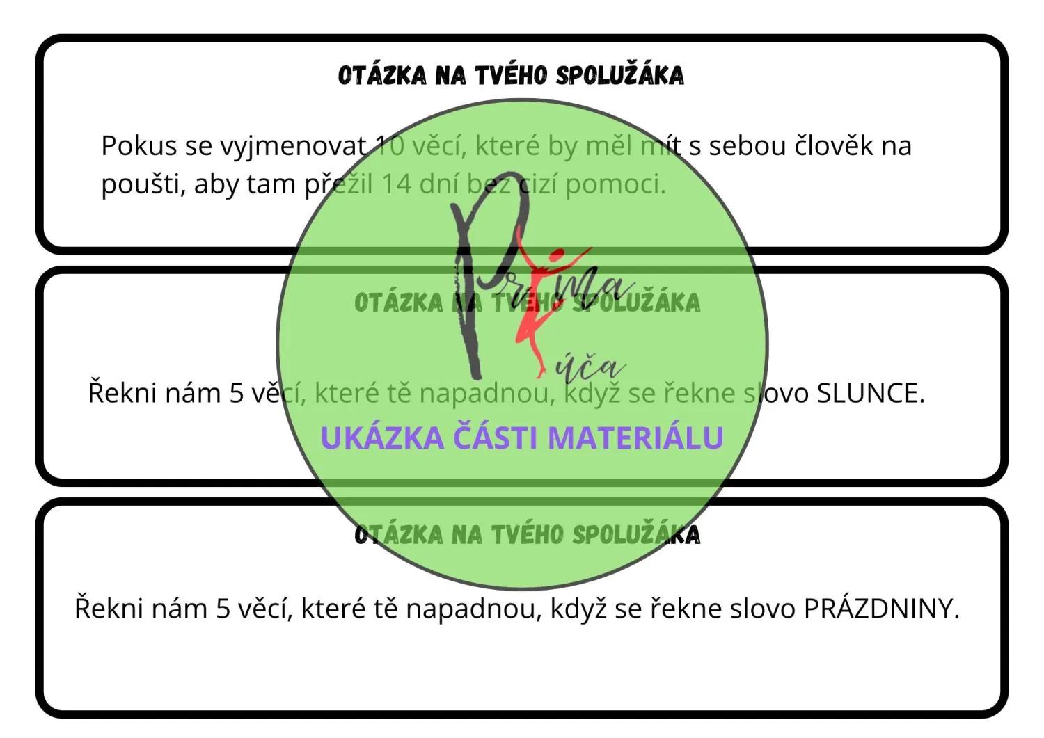 VYPRÁVÍME SI O PRÁZDNINÁCH - komunitní kruh, legrace, pantomima – náhled 6