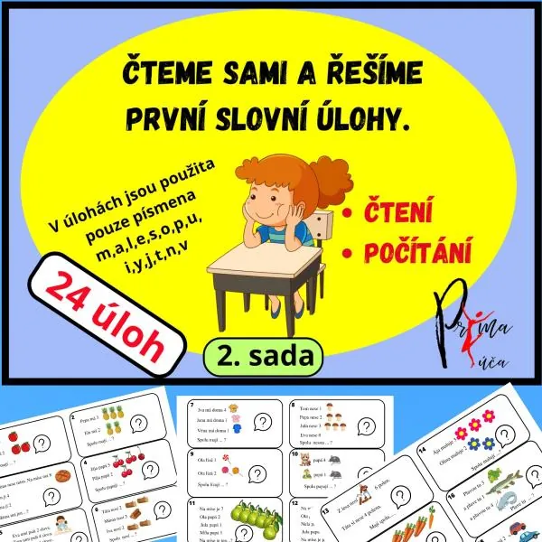 Čteme sami a řešíme první slovní úlohy. – ukázka 1