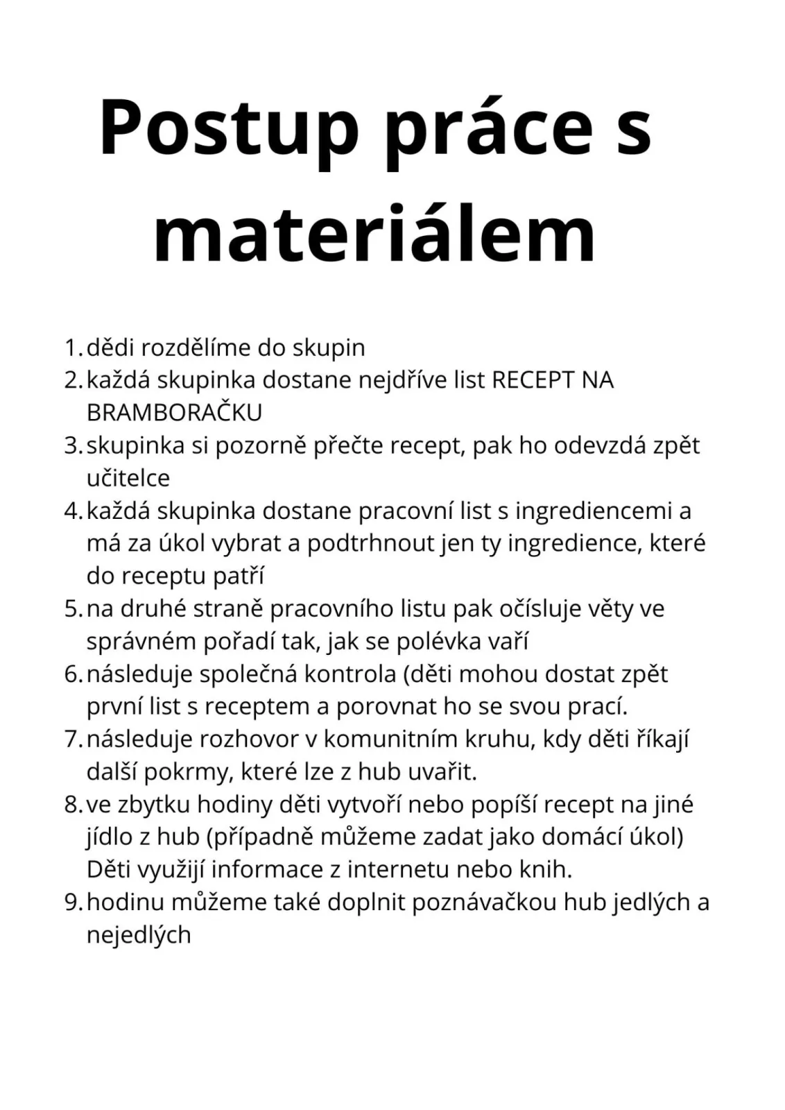 POPIS PRACOVNÍHO POSTUPU - JAK SE VAŘÍ BRAMBORAČKA – náhled 2