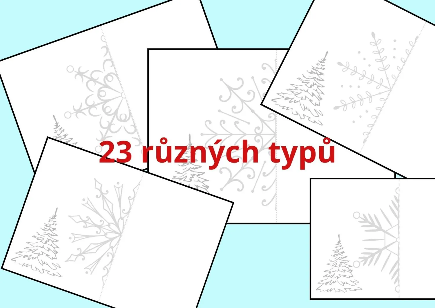 OSOVÁ SOUMĚRNOST - SNĚHOVÉ VLOČKY - obrázky k dokreslení - 12. sada – náhled 3