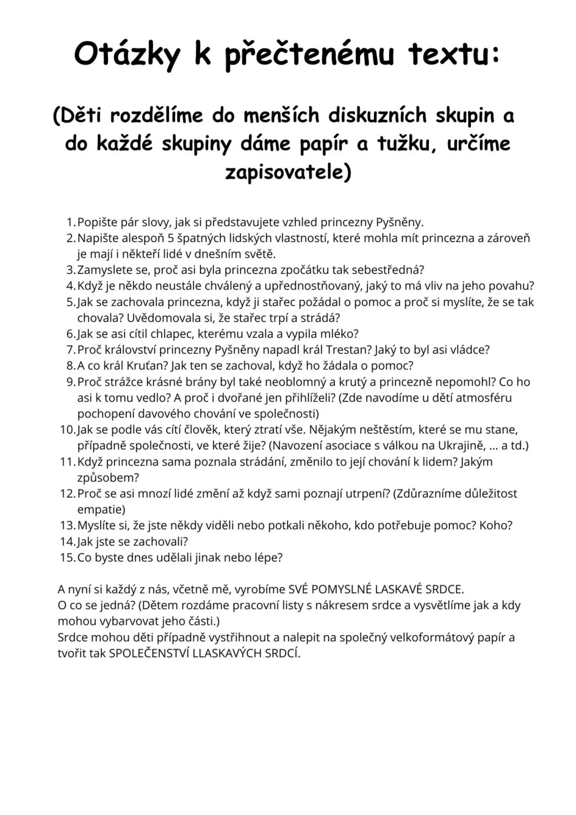 LASKAVÁ SRDCE - O princezně Pyšněně, která se stala  laskavou ženou. – náhled 6