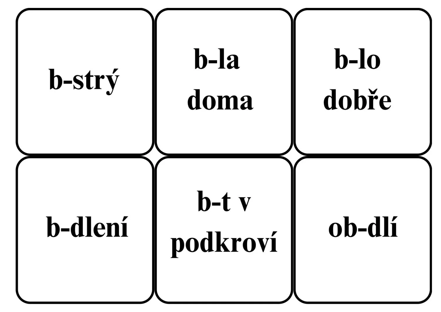 VYJMENOVANÁ SLOVA PO B- HRA DO DVOJIC, TROJIC - PŘEBÍJENÁ – náhled 3