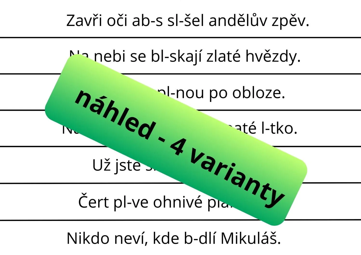 VYJMENOVANÁ SLOVA PO - B, L - S ČERTEM A MIKULÁŠEM – náhled 6