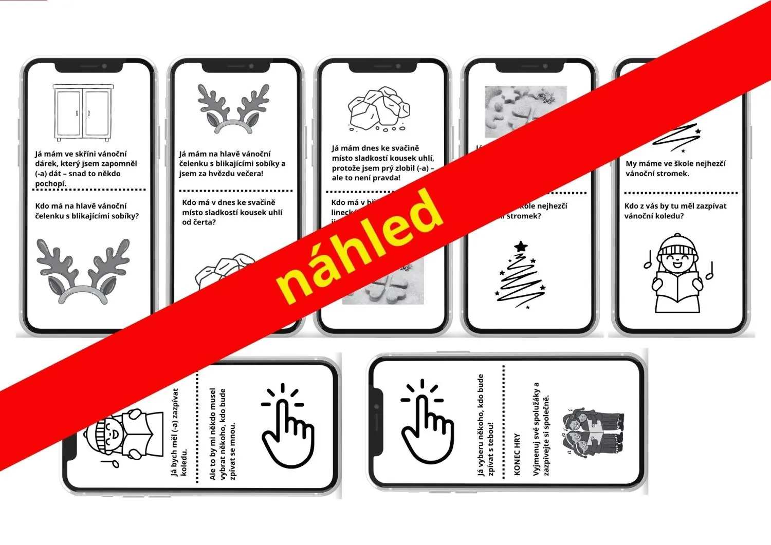 VÁNOCE - vánoční telefonování ve třídě - veselá hra na principu JÁ MÁM, KDO MÁ? – náhled 4