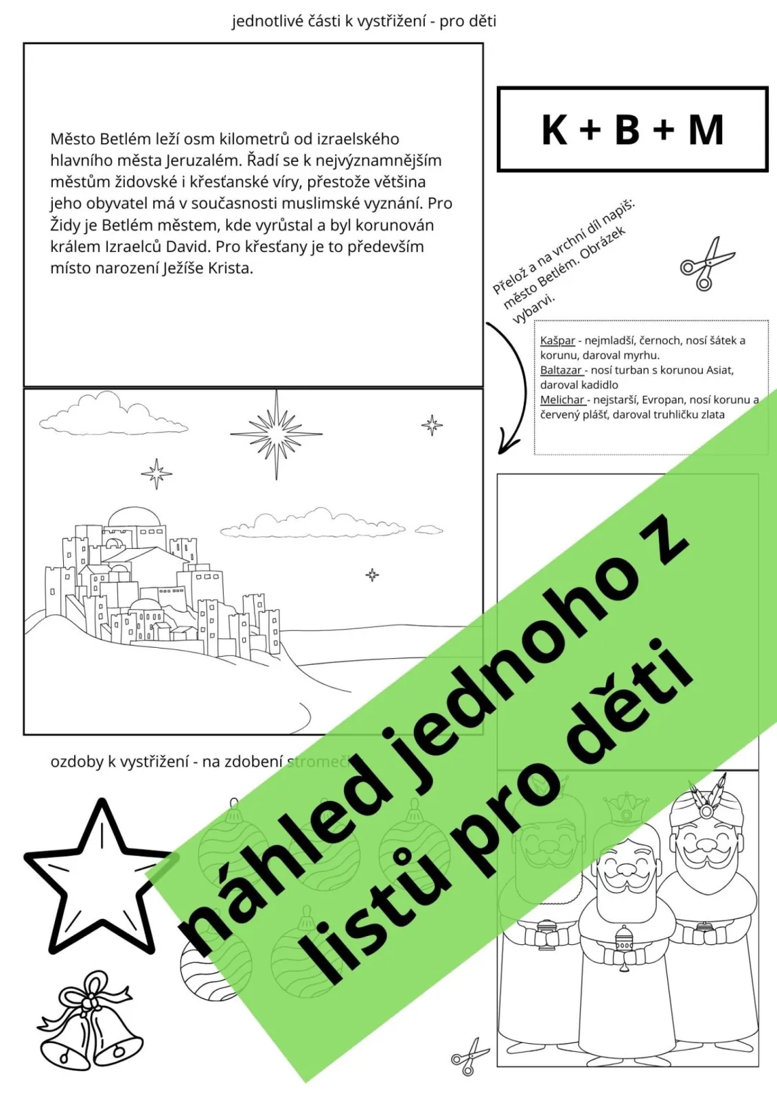 VÁNOCE - lapbook pro děti + kvíz + dopis, příprava na 2 hodiny – náhled 5