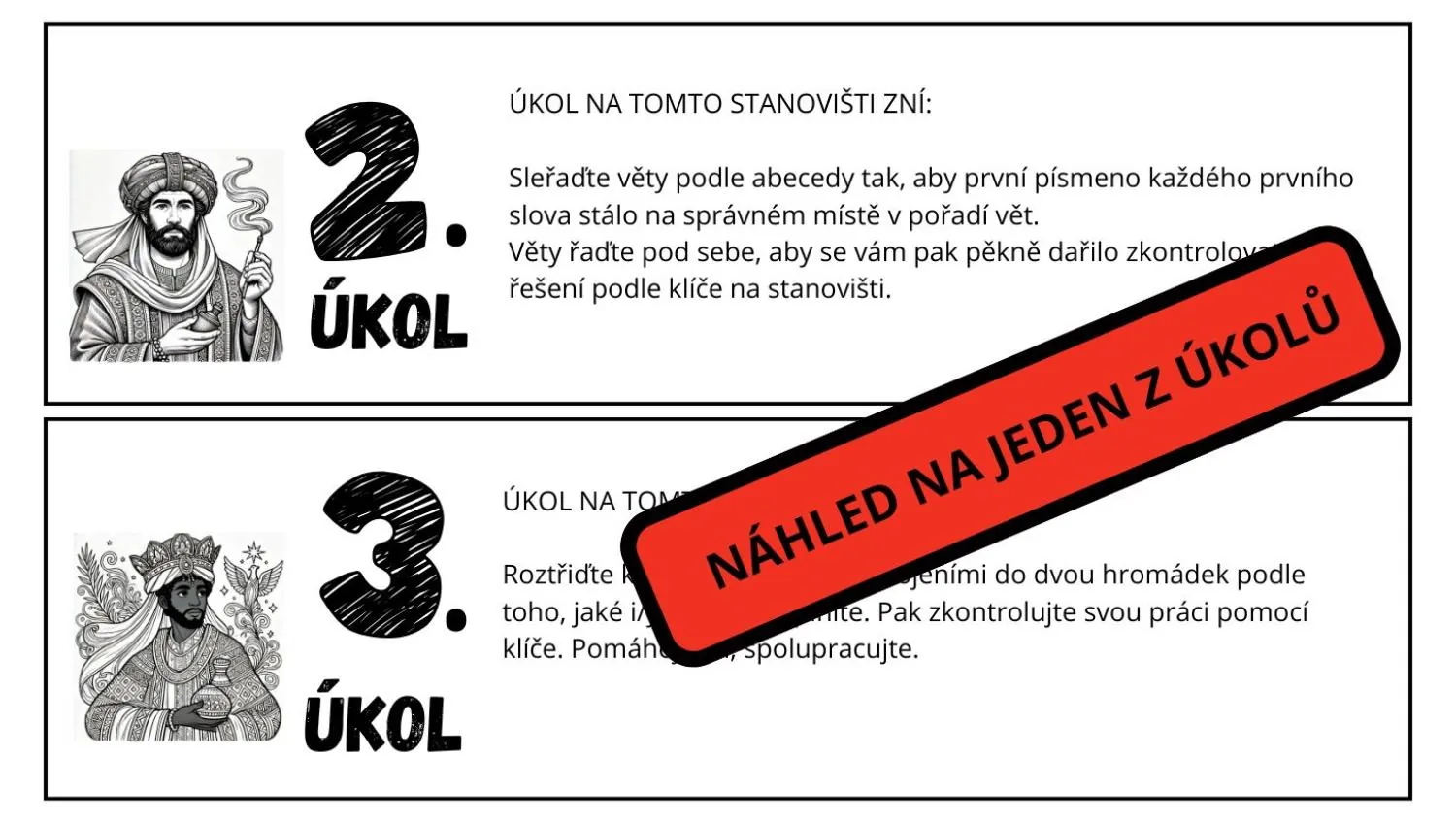 Tři králové - VYJMENOVANÁ SLOVA, VÝZNAM SLOV, SOUVĚTÍ - 8 STANOVIŠŤ S ÚKOLY – náhled 15