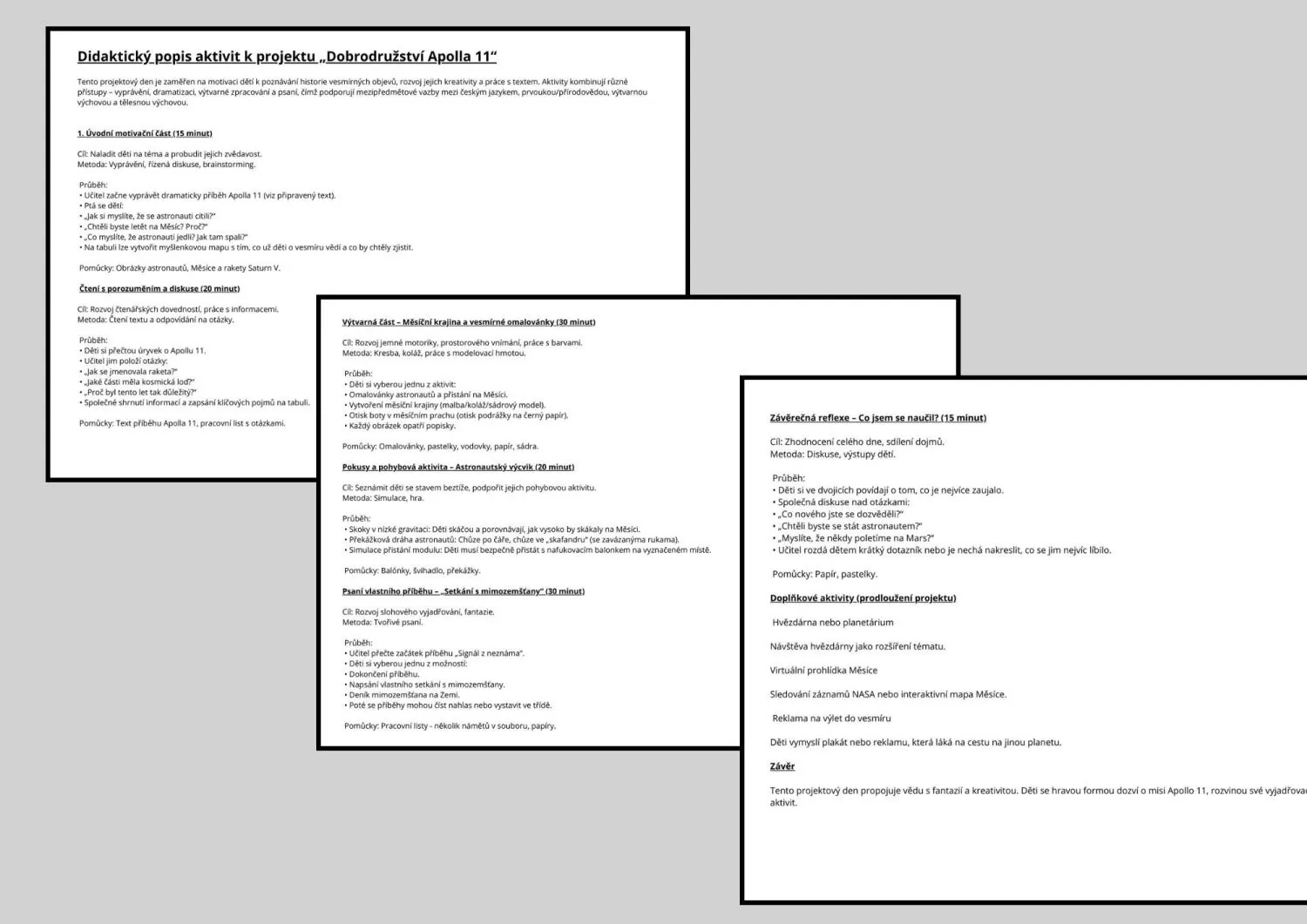 Vesmír - dobrodružsví Apola 11 - člověk na Měsíci - PROJEKTOVÝ DEN - KOMPLET – náhled 2