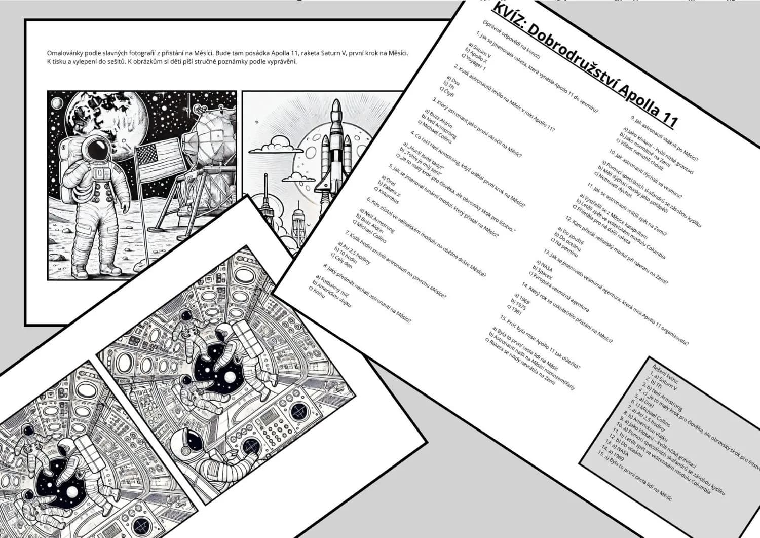 Vesmír - dobrodružsví Apola 11 - člověk na Měsíci - PROJEKTOVÝ DEN - KOMPLET – náhled 5