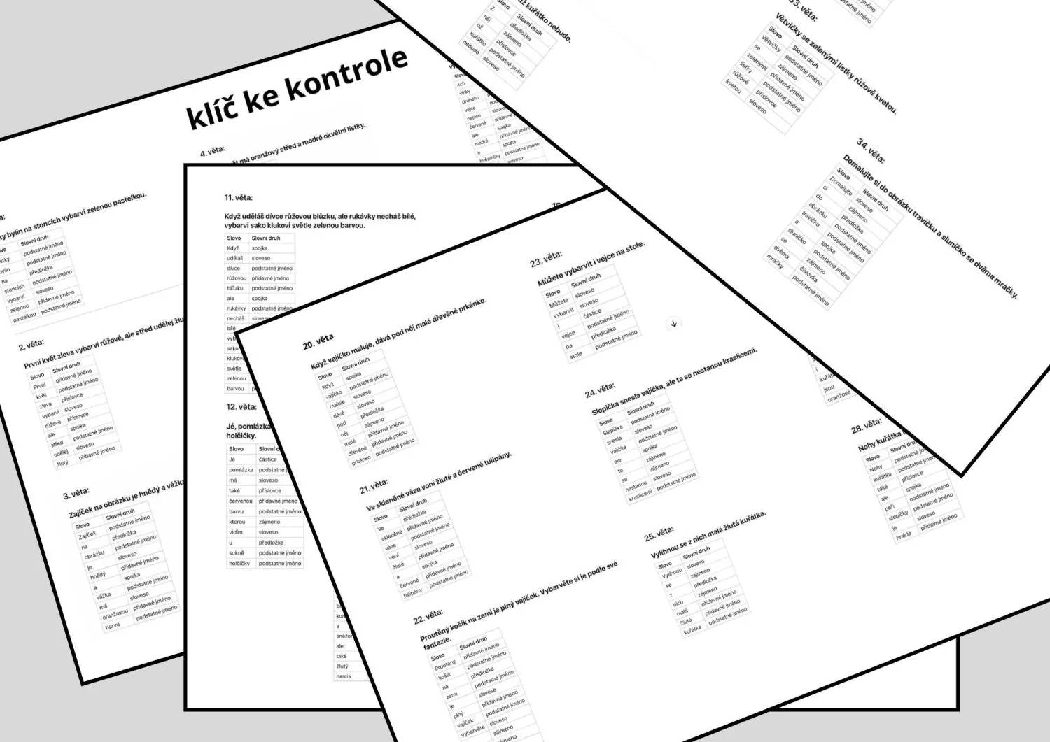 SLOVNÍ DRUHY - VELIKONOCE - ČTENÍ S POROZUMĚNÍM A VYBARVOVÁNÍ – náhled 4