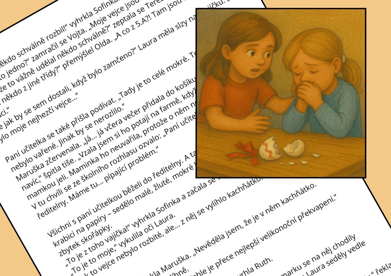 VELIKONOCE - Tajemství rozbitého vajíčka - čtení s porozuměním, časová osnova – náhled 4