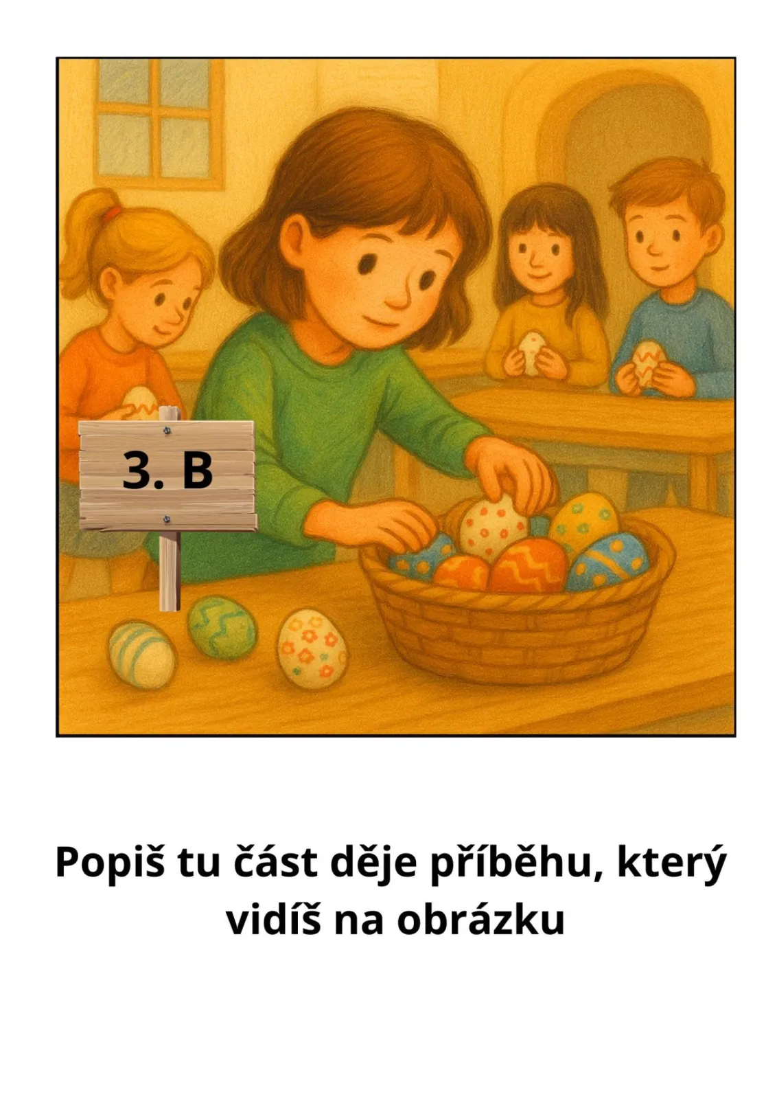 VELIKONOCE - Tajemství rozbitého vajíčka - čtení s porozuměním, časová osnova – náhled 7