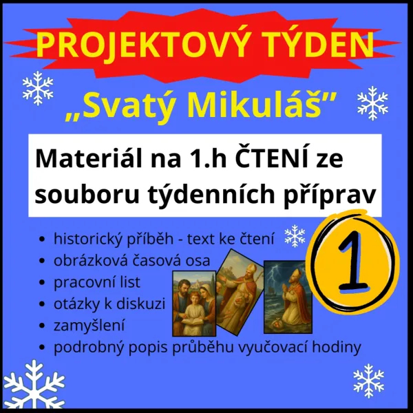 Mikuláš - další z aktivit k projektovému týdnu - ČTENÍ S POROZUMĚNÍM – ukázka 1